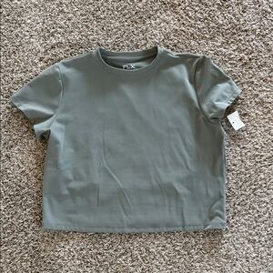 BRAND NEW! FLX Olive Green Short Sleeve Boxy Tee